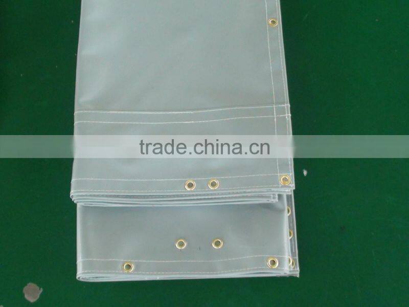 HOT!!!Grey anti-sound and fireproof tarpaulin(PVC material )