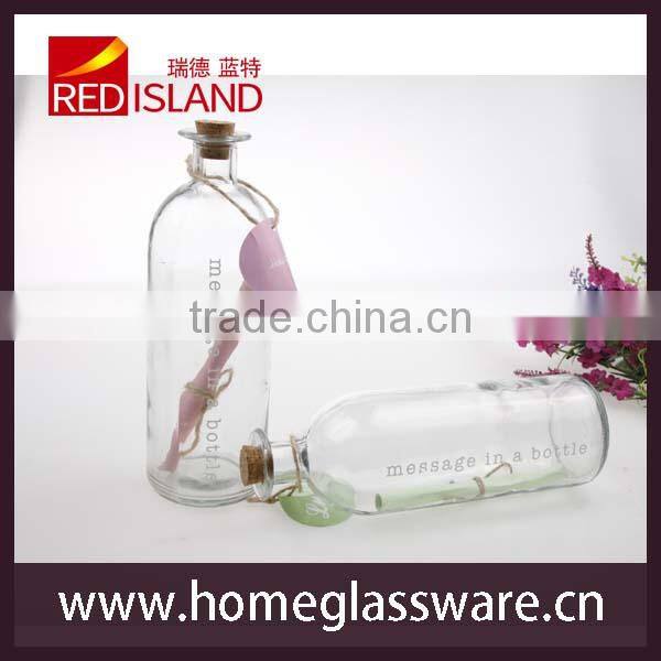 Wholesale glass message bottle with cork/ Wishing Bottles