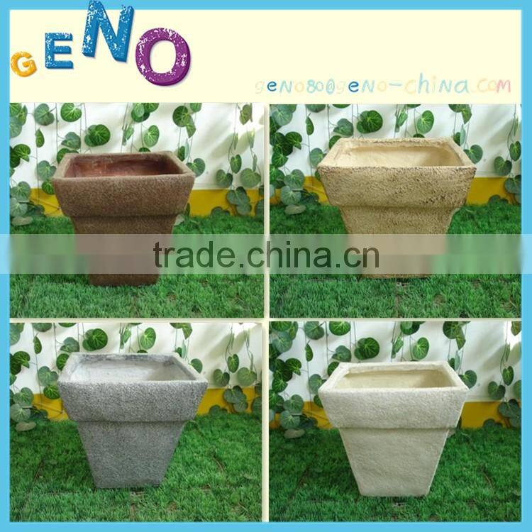 Stone Appearance clay fiberglass flower pot/ old rough plant pot