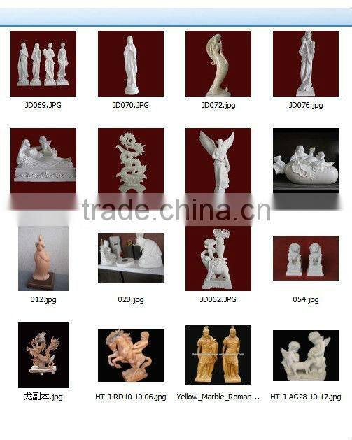 Small White Marble Kylin Carving