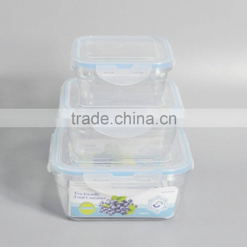 Cheap price 5 pieces plastic food container set with lid for sale