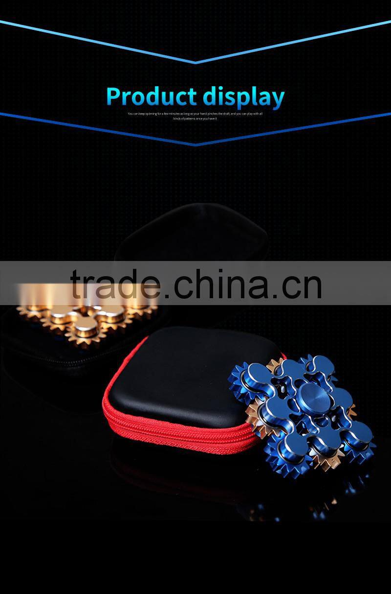 RGKNSE 9 Gear Linkage Hand Spinner 188 Bearing Metal Fidget Spinner Mix Color Match Aluminum alloy Fidget Toy Wind Spinner