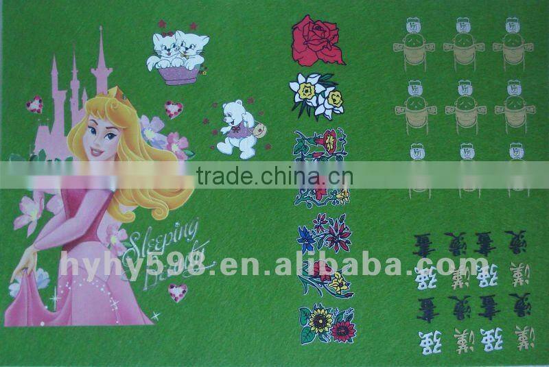 embroidery Christmas object red mat/placemat/felt placemat