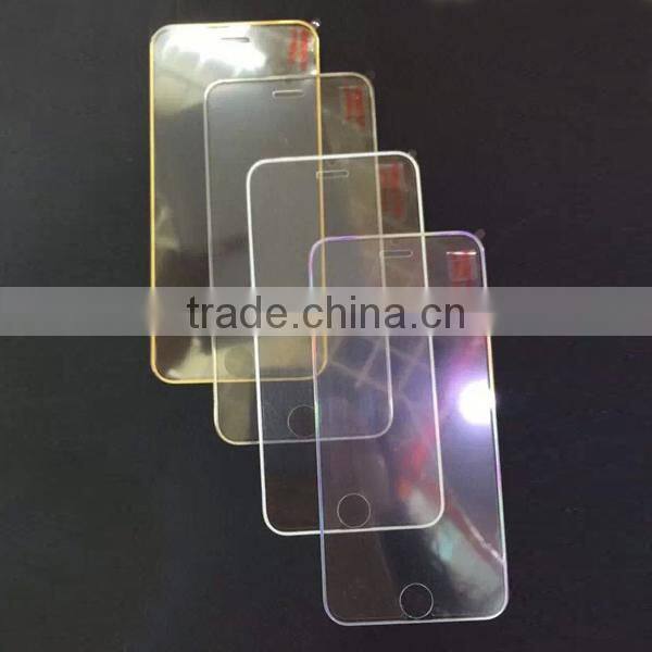 For iphone6 / plus colorful glass filmTransparent tampered glass screen protectosr