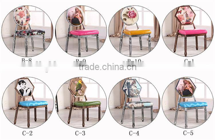 Quality European antique metal dining chair QL-T852