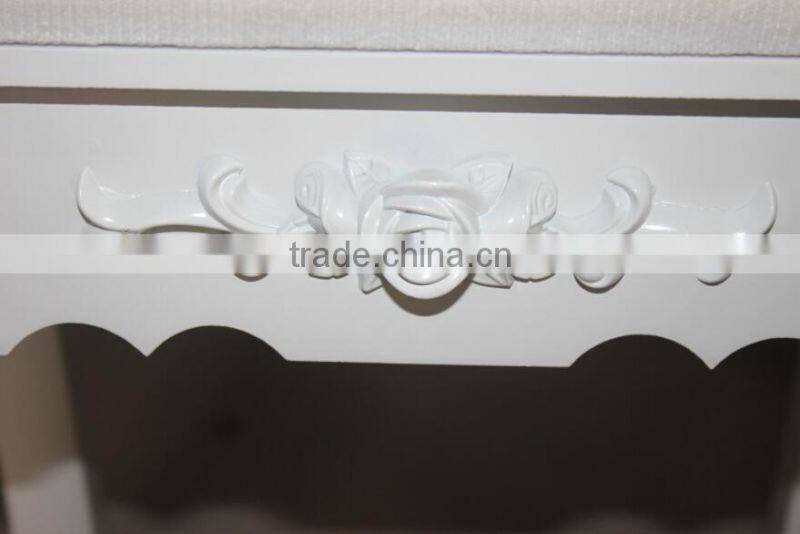 Home Furniture Dressing Table Set, Bedroom Dresser with Mirror and Bench, Wooden make up Table Set