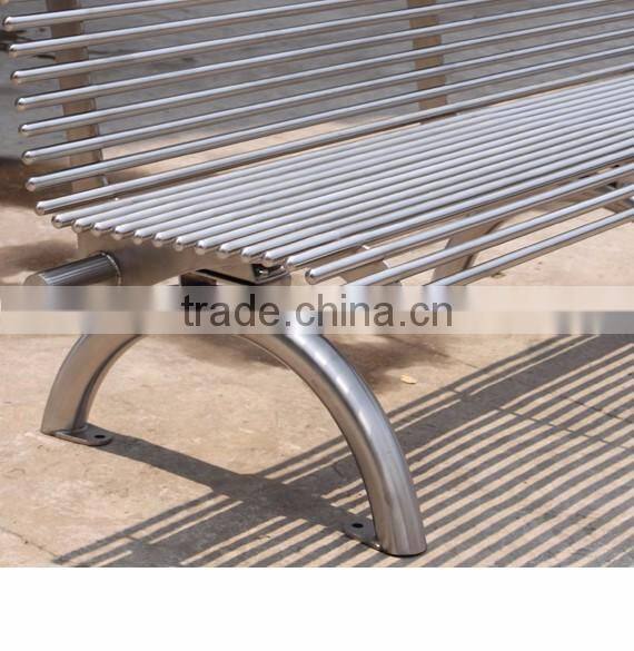 customized stainles steel outdoor bench