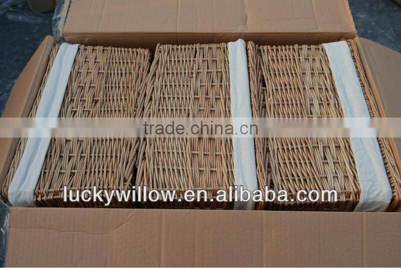 perfect handmade oval willow gift& fruit basket with handle for holidays