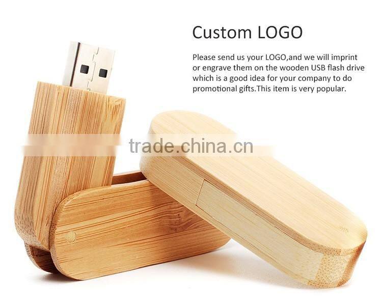 Wood Twist USB memory stick , Promotional Swivel USB Flash Drive with Custiomized Logo