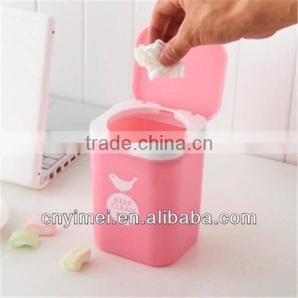 plastic cartoon dustbin,colourful dustbin,mini dustbin