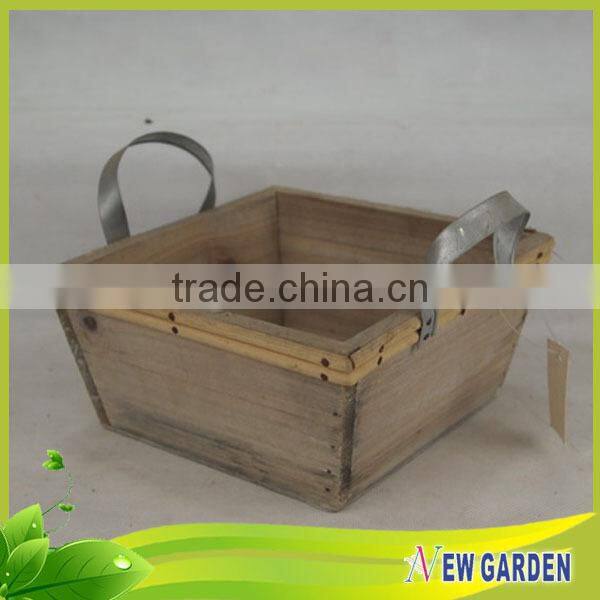 China Alibaba Different Types Wooden Garden Flower Pot By Handicraft