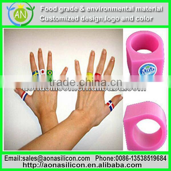 Pantone colors|Charming personalized advertising silicone finger ring with cheap price