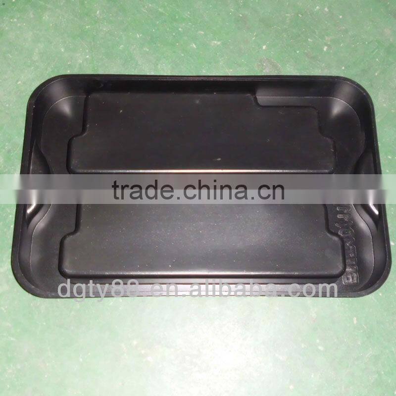PVC vac-formed thick film rectangle packaging tray of plastic