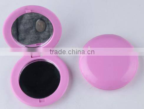 Plastic Round folding double sided mirror pocket mirror
