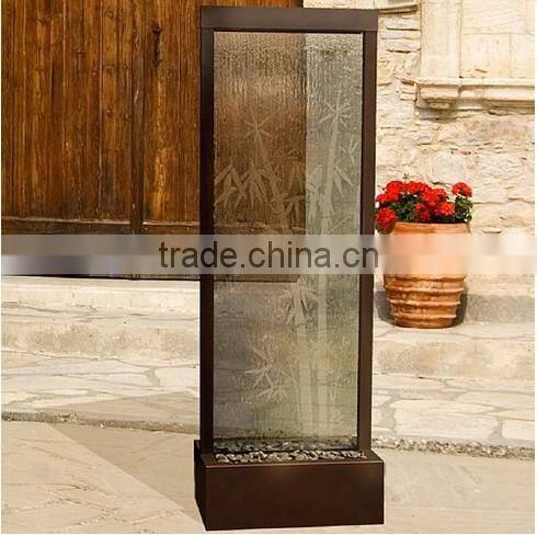 Tranquil indoor waterfall screen partition