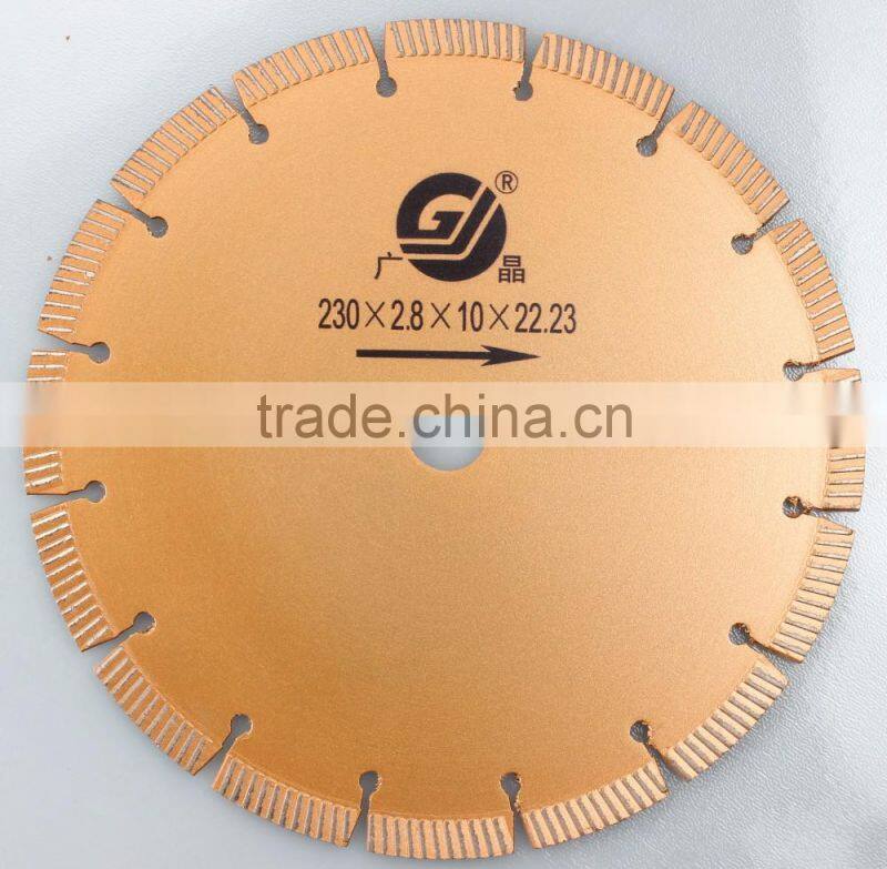 230mm Gold Turbo Blade Saw Blade Sharpening Wheel