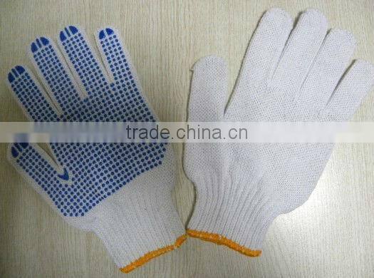 PVC dotted knit work gloves