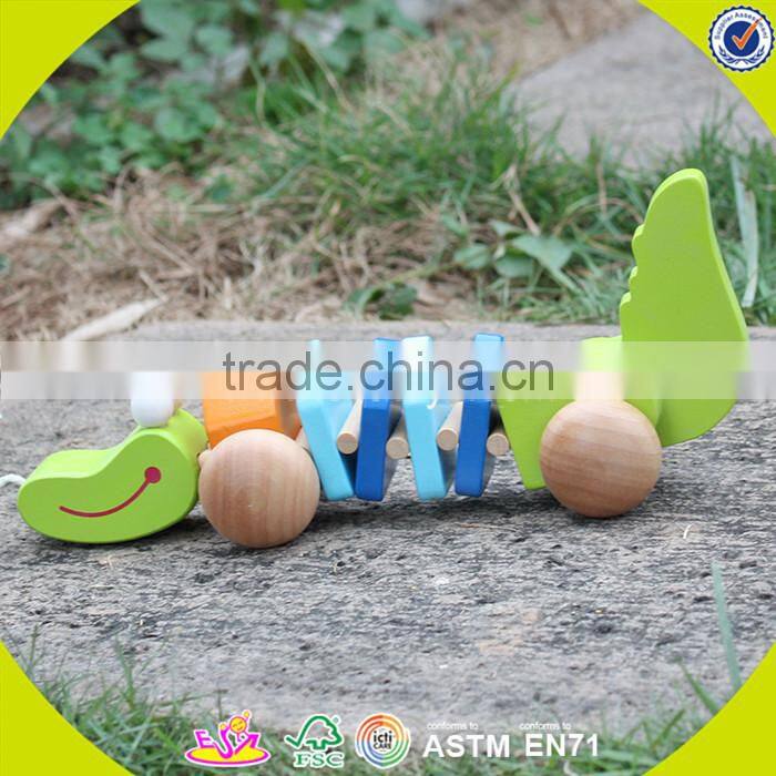 2017 wholesale baby wooden train block funny kids wooden train block educational children wooden train block W05C071