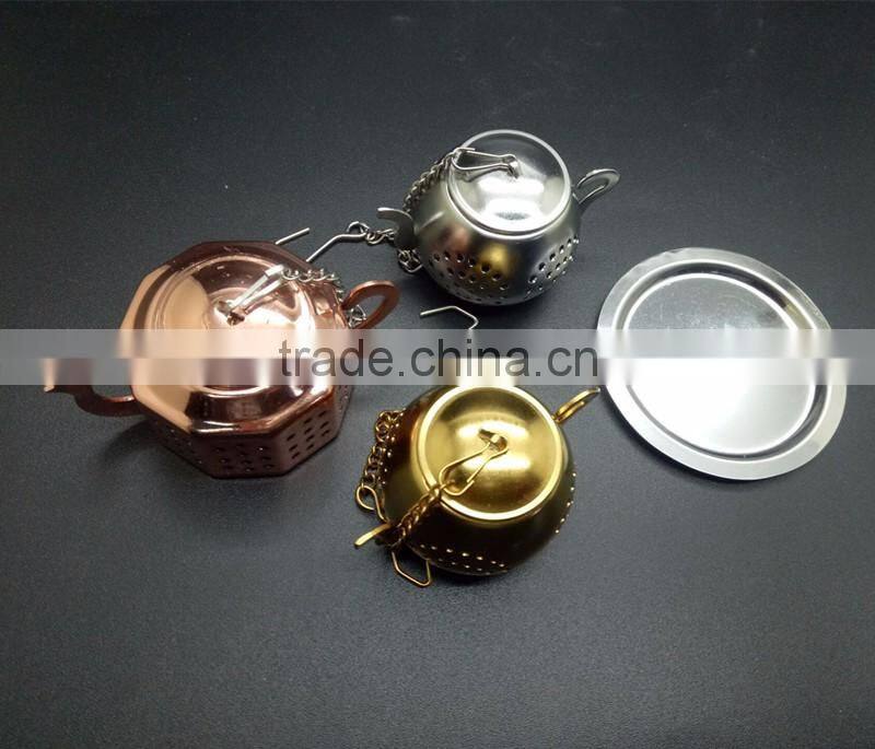 Food grade durable stainless steel High Quality Low Price teapot tea infuser with plate