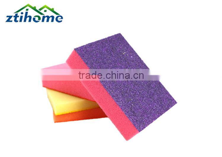 colored single side abrasive sanding sponge block for house cleaning