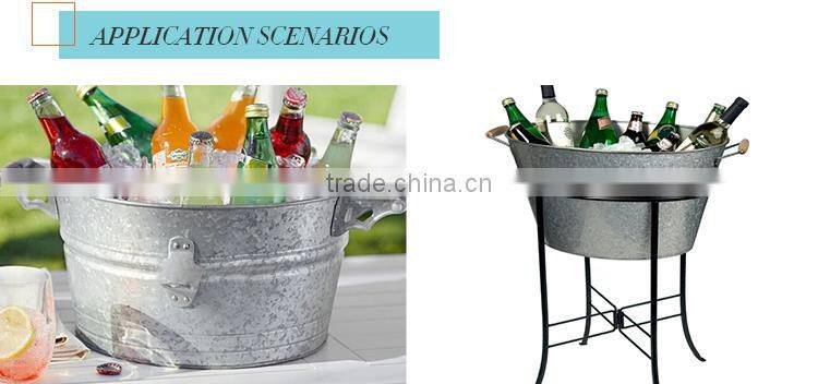 19 inch iron garden beverage tub metal metal ice tub