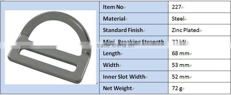 227 Personal Protective Equipment Stamped Bent Steel D-Ring