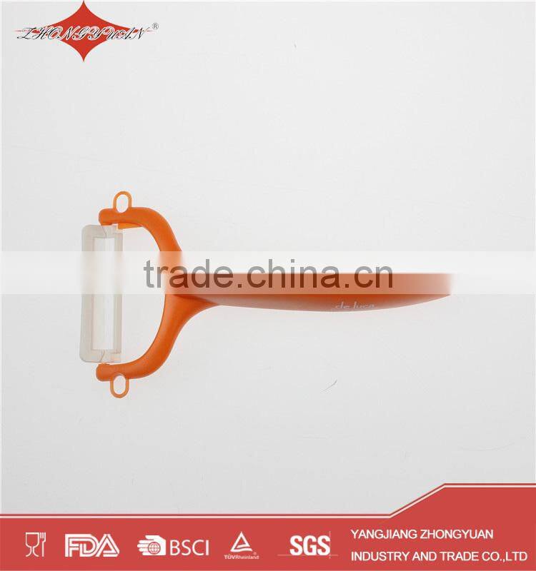 orange ultra sharp ceramic dual julienne peeler