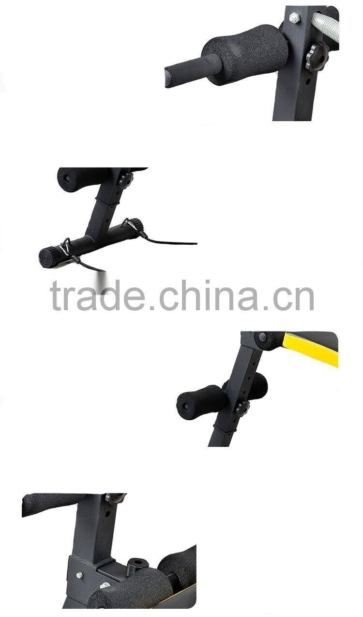 Weight Bench Sit Up Exercise Ab Crunch Board with fitness rope