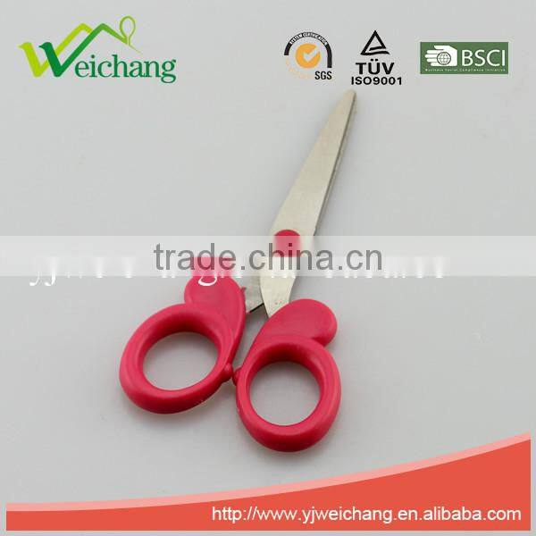 WCSC221 premium novelty wholesale soft handle colorful school children plastic scissors butterfly shape New Handle Design