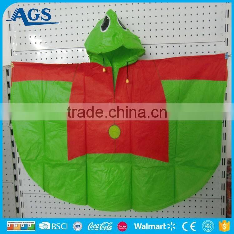 Promotional kids butterfly pvc raincoat for girls