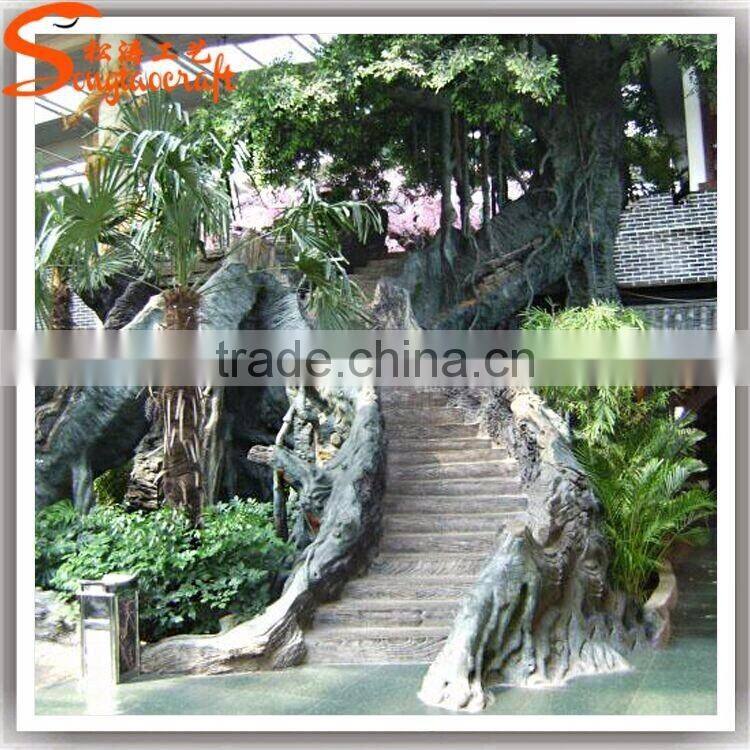 high quality artificial fiberglass banyan tree house ficus tree with house