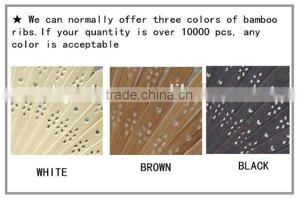 Bamboo Hand Held Folding Fan For Wedding Party Decor/Dancing Handheld Fan