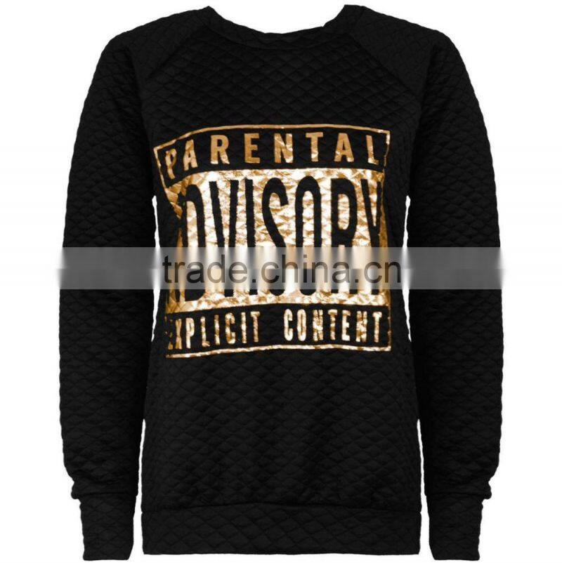 LADIES QUILTED PARENTAL WOMENS SWEATSHIRT TRACKSUIT