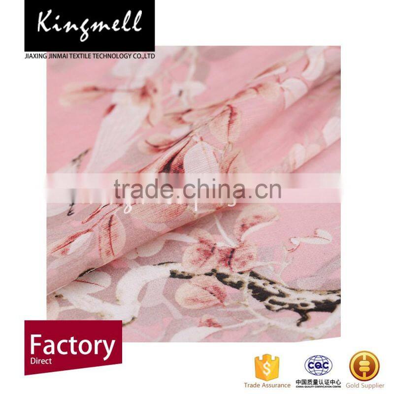 Custom digital printed silk linen blend fabric China Wholesale