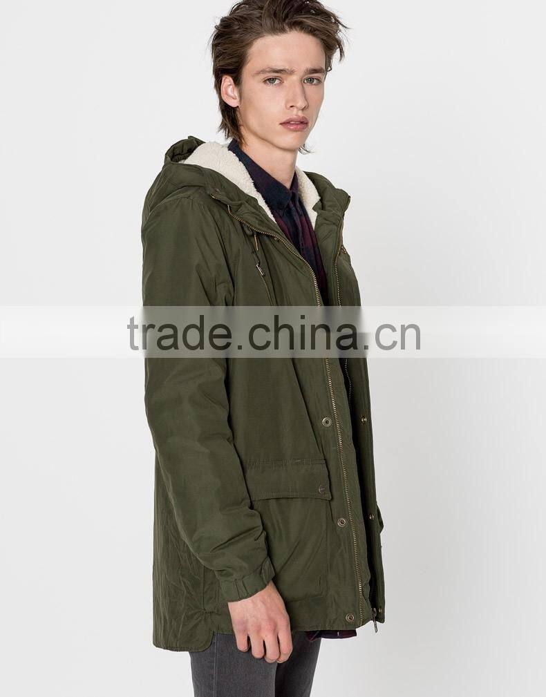 Custom warm fur-collar jacket winter coat wholesale men parka jackets