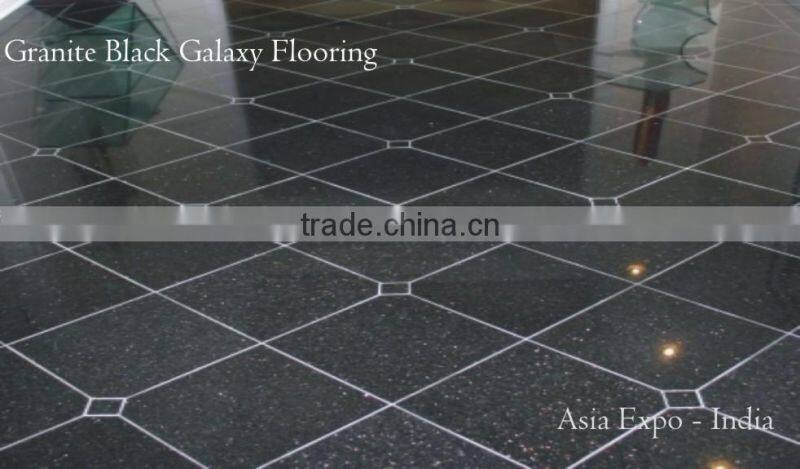 Granite Black Galaxy from India / Indian Black Granite Black Galaxy