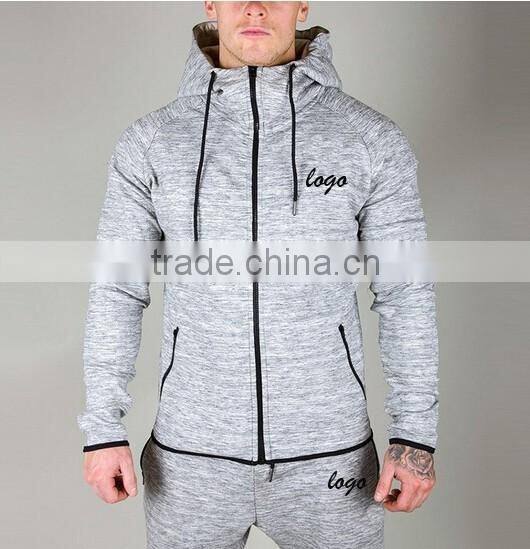 custom logo tracksuit popular tri blend curve bottom tracksuit for men