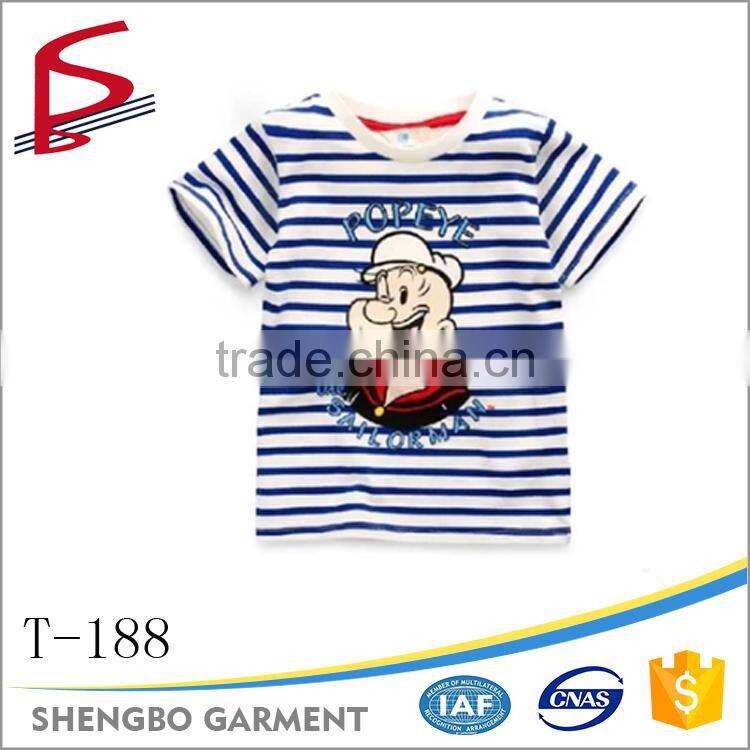 Printed cute animal cartoon 100% cotton summer children t shirt