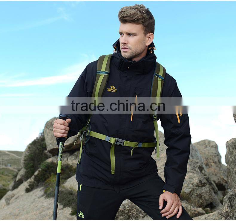 3 In 1 Winter Warm Waterproof Customized Size Outdoor Jackets For Men