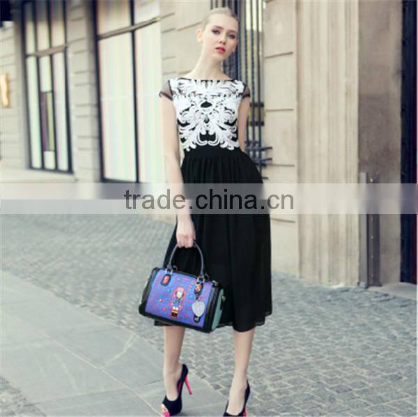 New Style Summer Dress/Casual Women Dress/Lastest Dress Designs Girl's Fashion Chiffon Dress