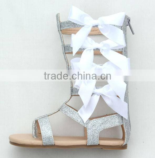 Hot selling summer roman sandal fanshion genuine leather shoes
