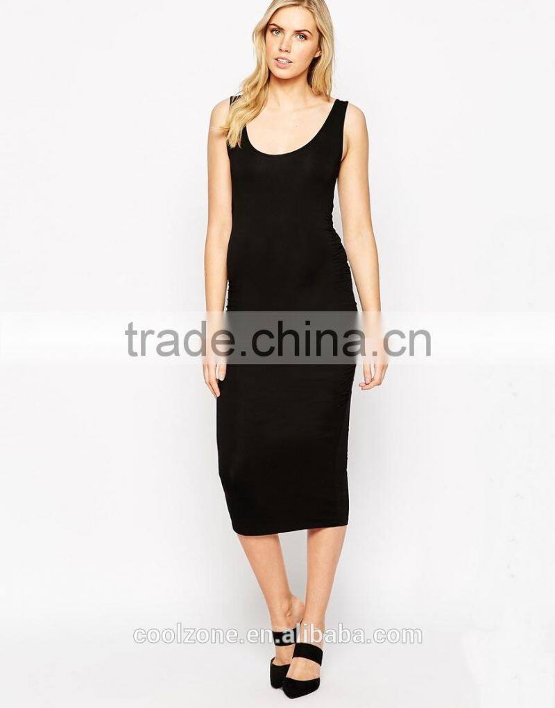 Scoop neckline soft touch tank dress for all stages of maternity