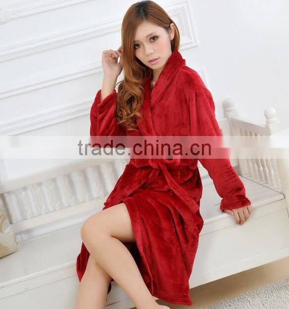 girls bathrobe 100% cotton Fleece robe Towel Robe Breathable Hotel BathRobe RS019