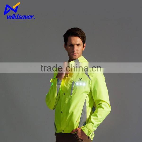 LED reflective commuter jacket for cycling
