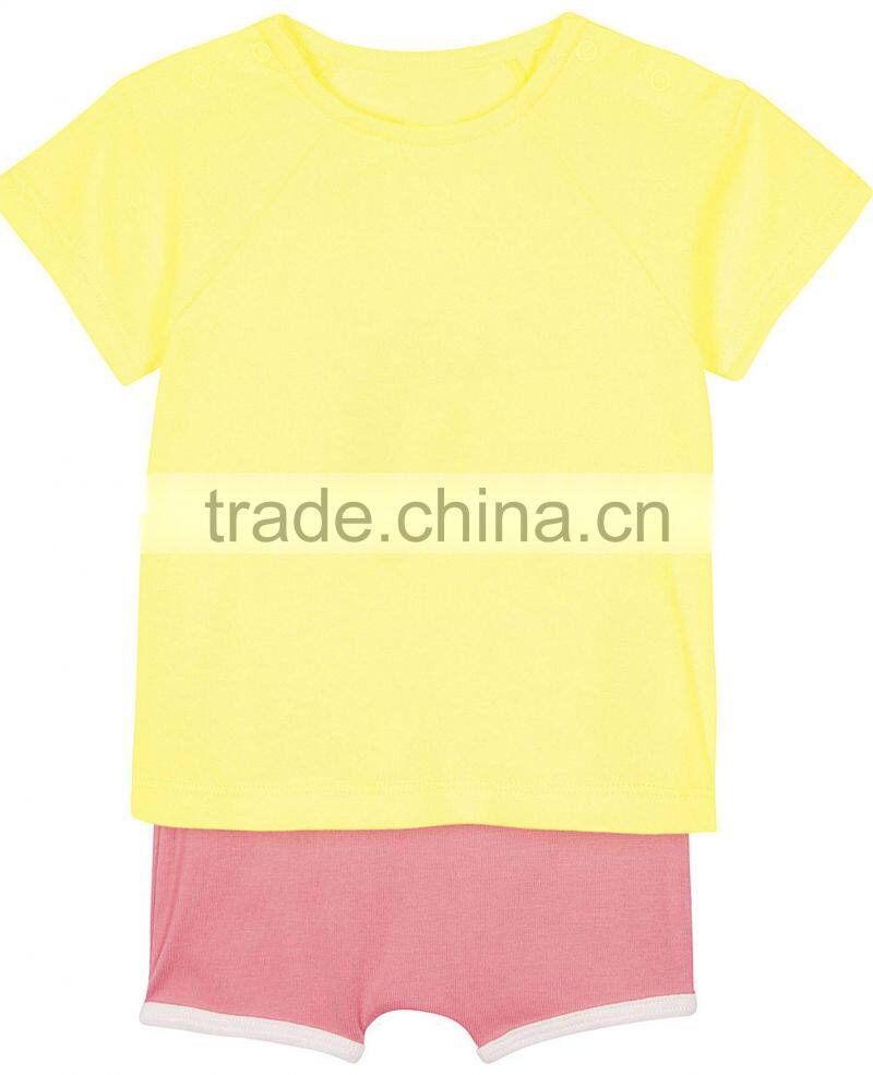 2017 Summer Season Custom Made Design for Kids Clothing T shirt and Shorts Set