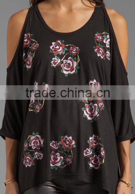 Oversized Open Shoulder Top