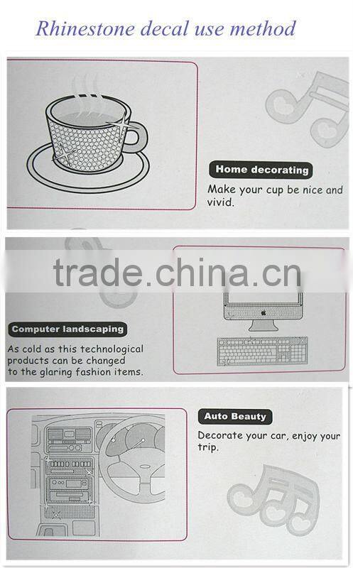 Car Self Adhesive Rhinestone sticker Acrylic rhinestone sticker decal 6MM rhinestone sticker