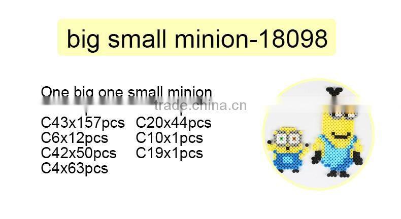 Diyfashion 5mm hama perler fuse beads big small minion set with puzzle iron paper and twezzer hama beads toys for kids 18031