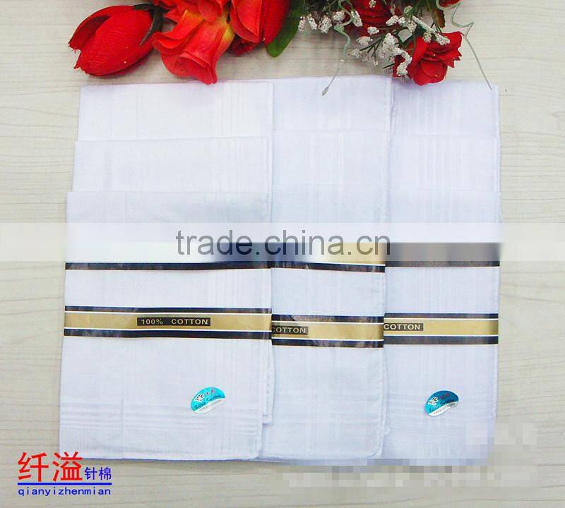 Wholesale hot sale 100% cotton white handkerchief