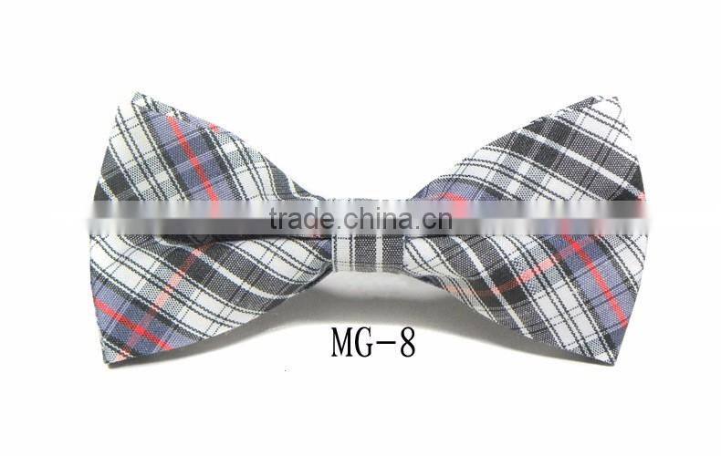 Cotton Checkered Children Kid Boy Toddler Baby Child Pre Tied Neck Bow Tie